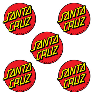 Santa Cruz Skateboards Sticker Classic Dot 3" 5-Pack