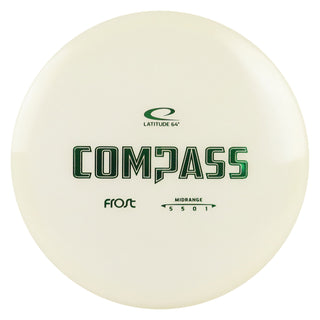 Latitude 64 Disc Golf Frost Compass Midrange Disc 5/5/0/1 Pearl/Green 177 grams