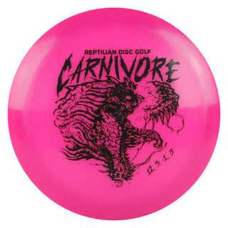 Reptilian Disc Golf Armor Carnivore Distance Driver 12/5/-2/2 Dark Pink/Black 175 grams