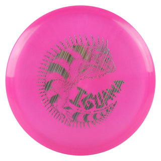 Reptilian Disc Golf Amber Igauna Midrange Disc 5/5/-1/1.5 Pink/Holo Lines 174 grams