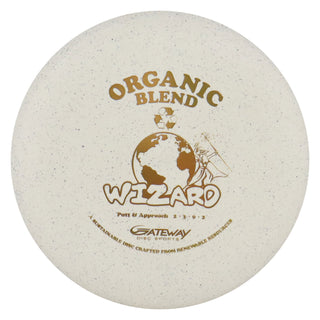 Gateway Disc Golf Organic Hemp SS Wizard Putter 2/3/0/2 White/Gold 175 grams