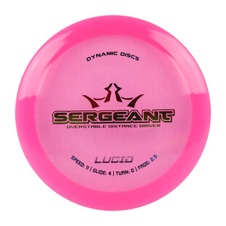 Dynamic Disc Golf Lucid Sergeant Distance Driver 11/4/0/2.5 Pink/Rainbow 173 grams