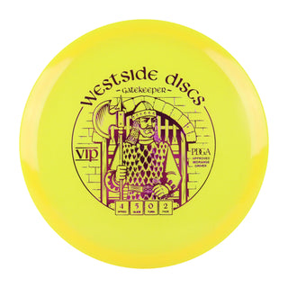Westside Disc Golf VIP Gatekeeper Midrange 4/5/0/2 Yellow/Magenta 177 grams