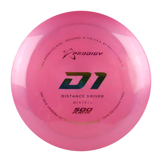 Prodigy Disc Golf 500 D1 Distance Driver 12/5/0/3 Pink/Rainbow 174 grams