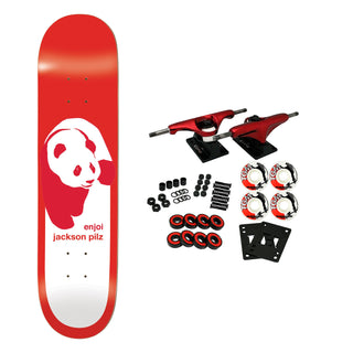 Enjoi Skateboard Complete Pilz Classic Panda Super Sap Red 8.25" x 32"