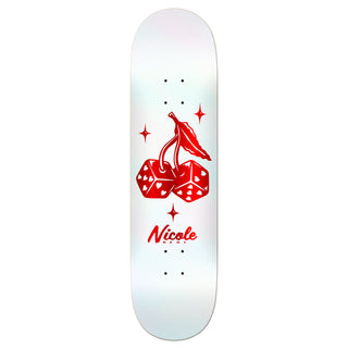 Real Skateboard Complete Nicole Hause High Roller Twin White 8.35" x 32"