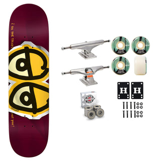 Krooked Skateboard Wine DBX Basalt 8.5" Independent Satori Premium Kit