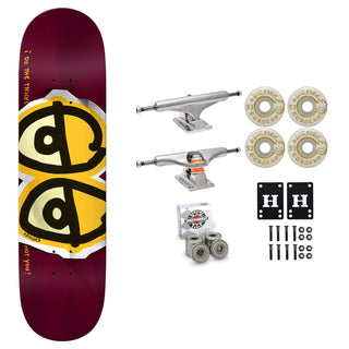 Krooked Skateboard Wine DBX Basalt 8.5" Independent Spitfire Premium Kit