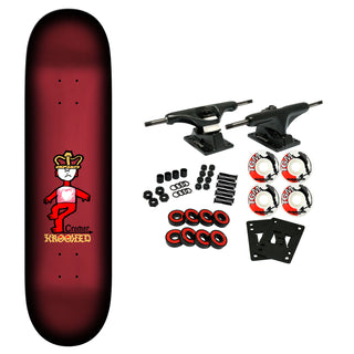 Krooked Skateboard Complete Brad Crome Mad King Maroon 8.06" x 31.8"