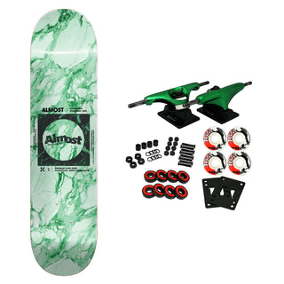 Almost Complete Minimal Marble Super Sap Light Green 8.25" x 32.1"