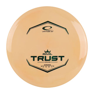 Latitude 64 Disc Golf Royal Grand Trust Midrange 5/5/0/2 Peach/Green 178 grams