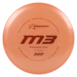Prodigy Disc Golf 500 M3 Midrange 5/5/-1/2 Orange/Orange 178 grams