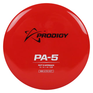 Prodigy Disc Golf 400 Ultra Soft PA-5 Putter 3/4/-2/0.5 Red/Black/White 173 grams