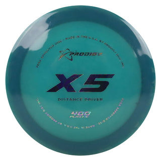 Prodigy Disc Golf 400 X5 Distance Driver 13/5/-4/1 Turquoise/Oil Slick 174 grams