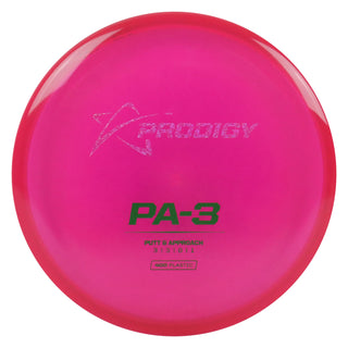 Prodigy Disc Golf 400 PA-3 Putter 3/3/0/1 Pink/Ghost Shimmer/Green 174 grams