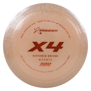 Prodigy Disc Golf 500 X4 Distance Driver 13/5/-2.5/2 Light Orange/Orange 172 grams