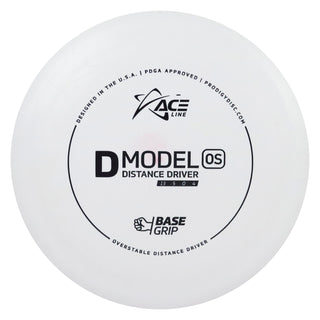 Ace Line Disc Golf BaseGrip D Model OS Distance Driver 13/5/0/4 White/Black 172 grams