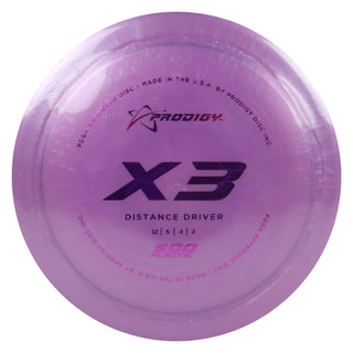 Prodigy Disc Golf 500 X3 Distance Driver 12/5/-1/2 Purple/Purple 171 grams