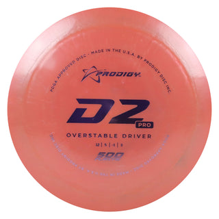 Prodigy Disc Golf 500 D2 Pro Distance Driver 12/5/-1/3 Peach/Lavender 172 grams