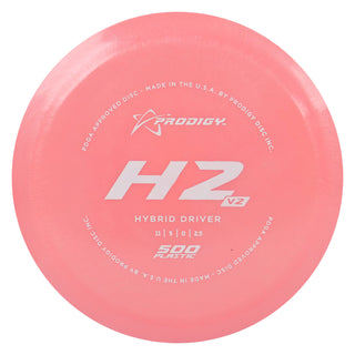 Prodigy Disc Golf 500 H2 V2 Hybrid Driver 11/5/0/2.5 Pink/White 175 grams