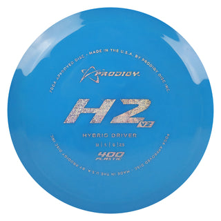 Prodigy Disc Golf 400 H2 V2 Hybrid Driver 11/5/0/2.5 Blue/Holo Shimmer 167 grams