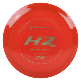 Prodigy Disc Golf 400 H2 V2 Hybrid Driver 11/5/0/2.5 Red/Gold 168 grams