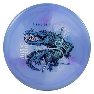 Thought Space Disc Golf Parallel Vessel Putter 4/3/0/3 Purple/Blue Holo/White 175 grams