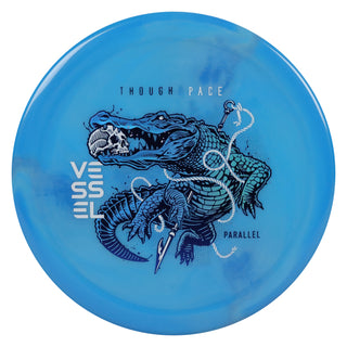 Thought Space Disc Golf Parallel Vessel Putter 4/3/0/3 Blue/Blue Holo/White 173 grams
