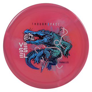 Thought Space Disc Golf Parallel Vessel Putter 4/3/0/3 Red/Blue Holo/White 174 grams