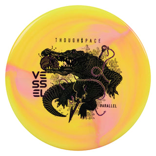 Thought Space Disc Golf Parallel Vessel Putter 4/3/0/3 Mango Pink/Green Metallic/Purple 173 grams