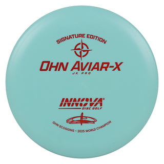 Innova Disc Golf JK Pro Ohn Scoggins Aviar-X Putter 2/3/0/2 Teal/Red 165 grams