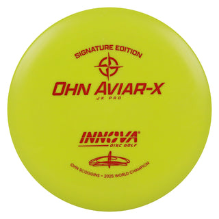 Innova Disc Golf JK Pro Ohn Scoggins Aviar-X Putter 2/3/0/2 Yellow/Red 170 grams