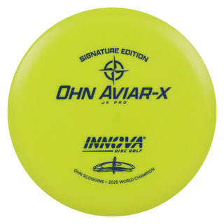 Innova Disc Golf JK Pro Ohn Scoggins Aviar-X Putter 2/3/0/2 Yellow/Navy 175 grams