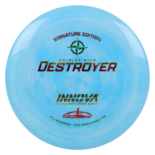 Innova Disc Golf Ohn Scoggins Swirled Star Destroyer 12/5/-1/3 Light Blue/Rasta 170 grams