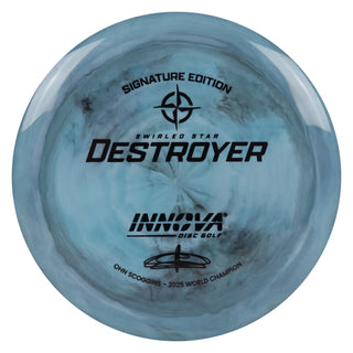 Innova Disc Golf Ohn Scoggins Swirled Star Destroyer 12/5/-1/3 Storm Blue/Black 173 grams