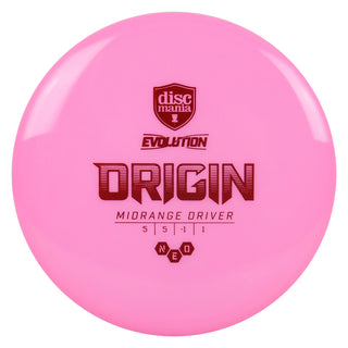 Discmania Disc Golf Evolution Neo Origin Midrange 5/5/-1/1 Pink/Red 175 grams