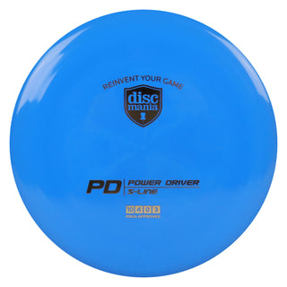Discmania Disc Golf S-Line PD Power Driver 10/4/0/3 Blue/Gold 172 grams