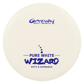 Gateway Disc Golf Pure White Wizard Putting Disc 2/3/0/2 White/Navy Shatter 171 grams