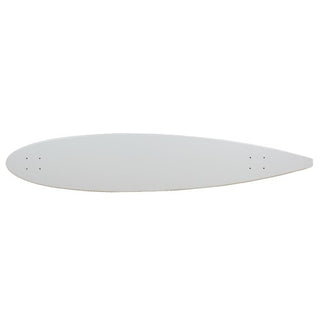 Longboard Moose Longboard Deck 9" x 47" Pintail WHITE