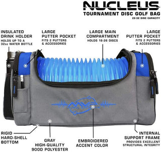 MVP Disc Golf Tournament Bag Nucleus Version 2 Gray/Royal