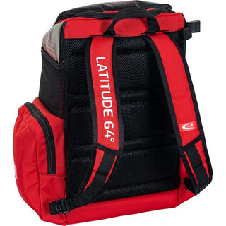 Latitude 64 Disc Golf Core Pro Backpack Bag - Red - Holds 18 Discs