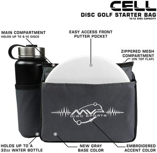 MVP Disc Golf Shoulder Bag - Cell White - Holds 12 Discs