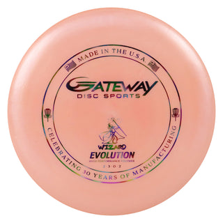 Gateway Disc Golf Evolution Galaxy Wizard Putter 2/3/0/2 Peach/Jellybean 176 grams