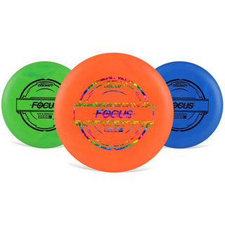 Discraft Disc Golf Putter 3-Pack Putter Line Focus Green,Blue,Orange 170-172g