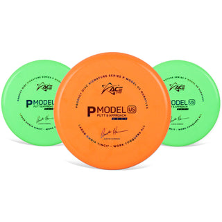 Ace Line Disc Golf Putter 3-Pack P Model 2022 Sig Orange,Green 175g