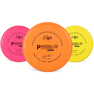 Ace Line Disc Golf Putter 3-Pack P Model 2022 Sig Orange,Pink,Yellow 174g