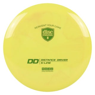 Discmania Disc Golf S-Line DD Distance Driver 11/6/-3/2 Yellow/Olive 176 grams