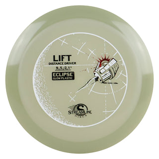 Streamline Disc Golf Eclipse Glow Lift Distance Driver 9/5/-2/1.5 Glow/Red  174 grams