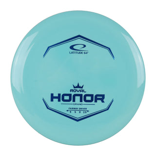 Latitude 64 Disc Golf Royal Grand Honor Fairway Driver 9/5/0/2.5 Cyan/Blue 174 grams