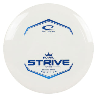 Latitude 64 Disc Golf Royal Grand Strive Distance Driver 13/5/-1/3 White/Blue 173 grams